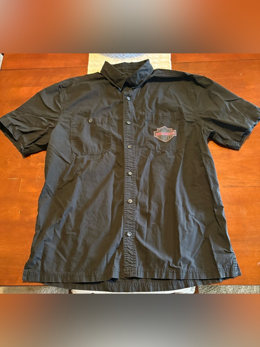 Harley-Davidson® Pink Label Breast Cancer Awareness Short Sleeve Button Down Lg